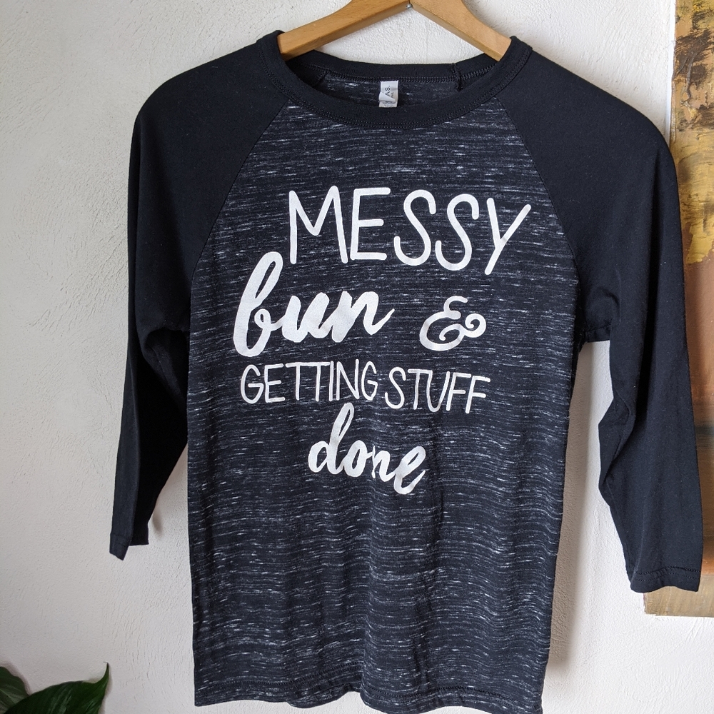 Cute baseball 3/4 sleeve t-shirt